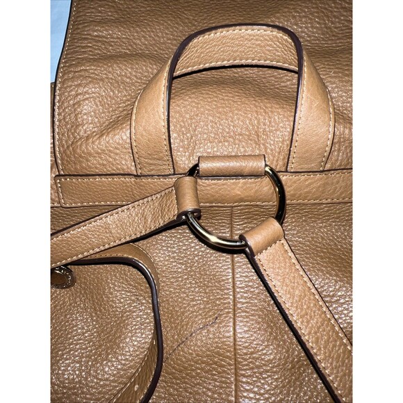 COACH F37410 Billy Brown Backpack Leather Gold Hardware Drawstring Backpack Bag - Picture 14 of 16